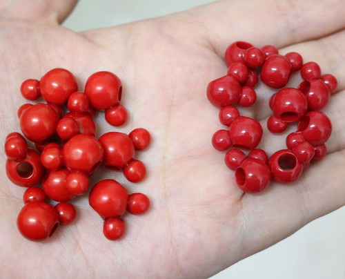 60pcs red color acrylic mouse - red,